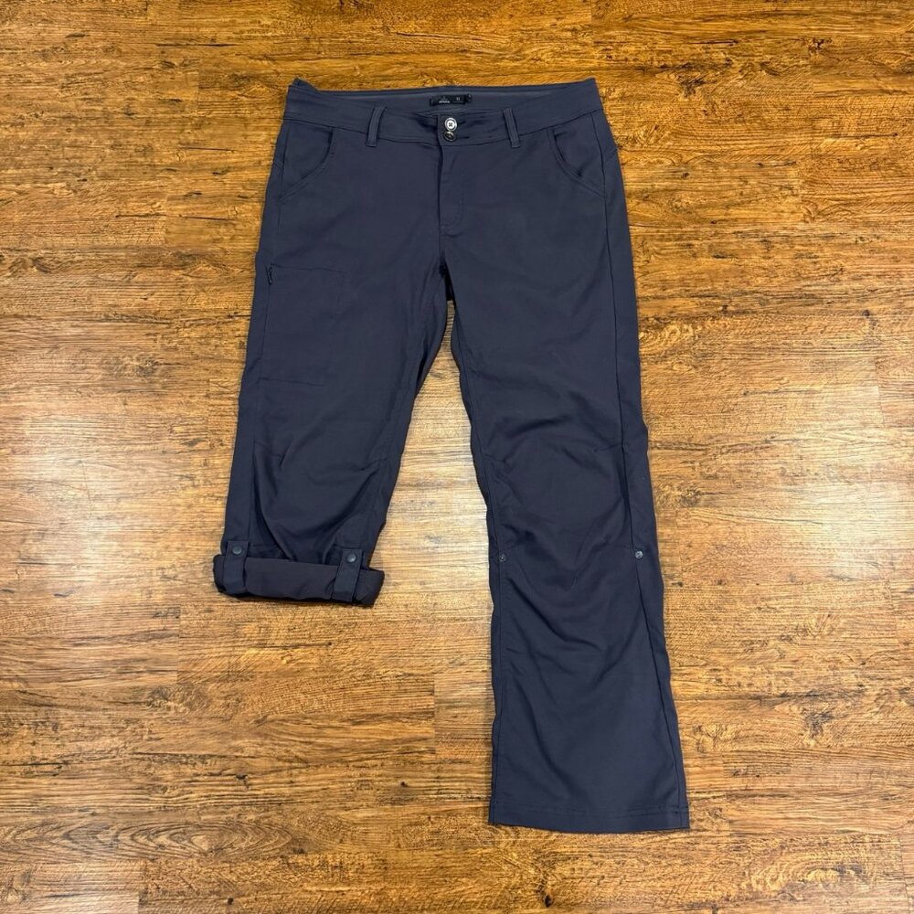 prAna‎ Gray Halle Performance Hiking Convertible Pants Shorts Women's 12 (36x30)